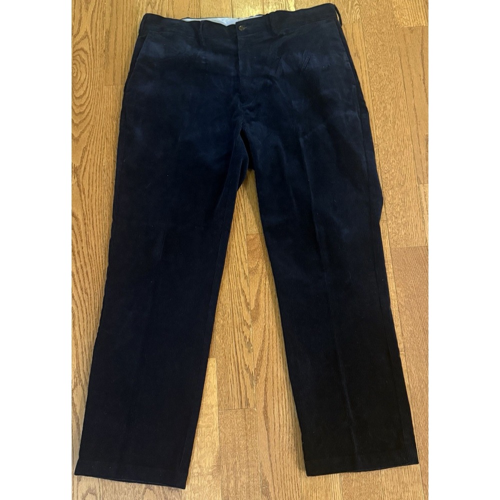 Polo Ralph Lauren Corduroy Pants 36x30 Navy Blue Stretch Classic Fit Trousers